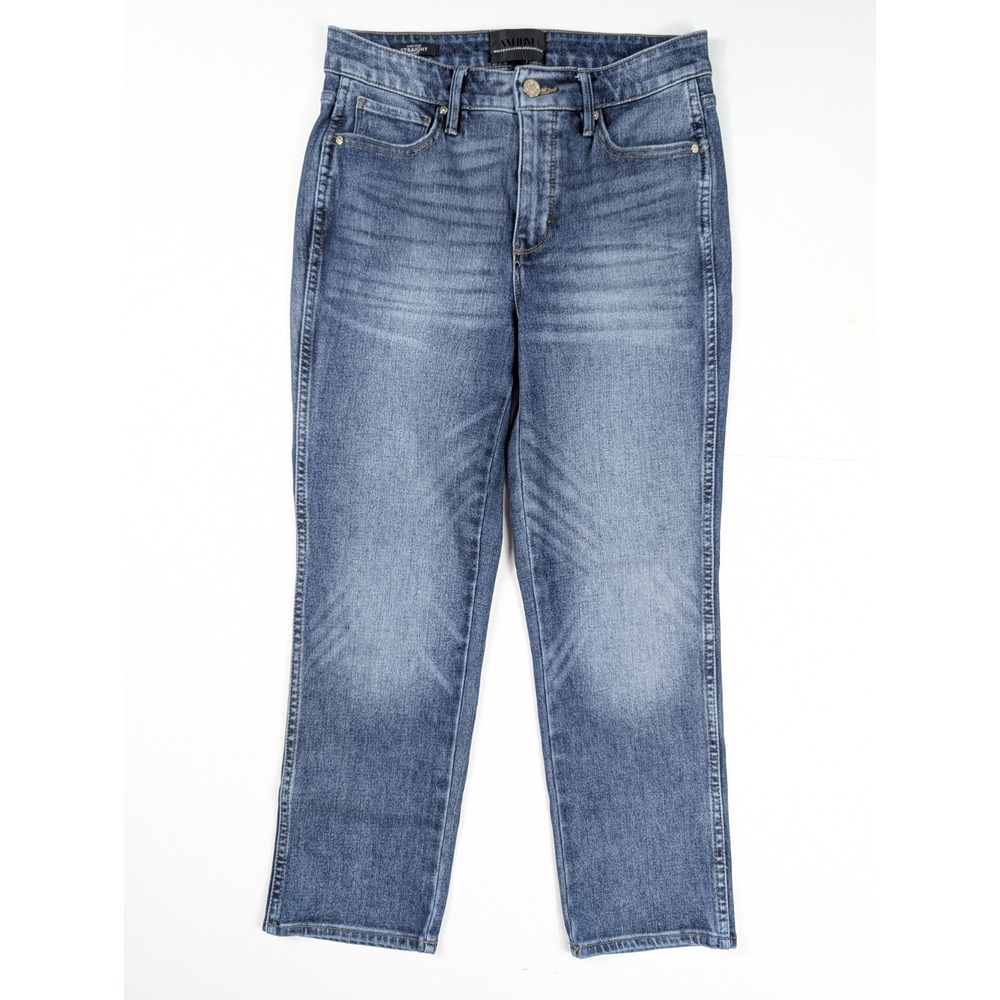 White House Black Market High Rise Straight Sculpt Stonewash Jeans Women Size 4P